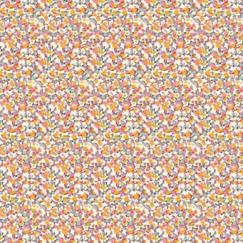 Small floral pattern with multicolor flowers on a white background