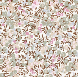 Floral pattern with small flowers and leaves on a light background