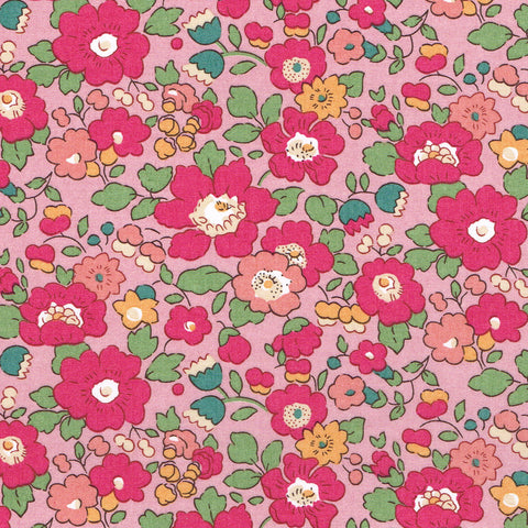 Floral pattern with pink flowers on a pink background