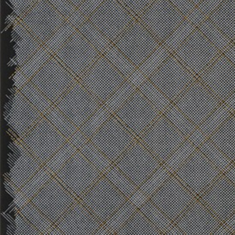 Tartan Single Border in Black (Metallic)