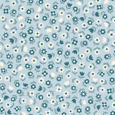 Ruby Star Society Picture Book Floral Water Blue - SALE 4.5 m Quilt Backing $39