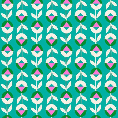 Ruby Star Society Eye Candy Flower Chain Tropic - SALE 4.5 m (5 yard) Quilt Backing $59 CAD