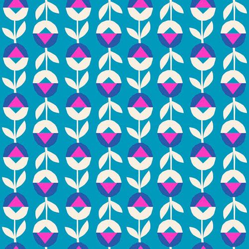 Ruby Star Society Eye Candy Flower Chain Cerulean - SALE 4.5 m (5 yard) Quilt Backing $59 CAD