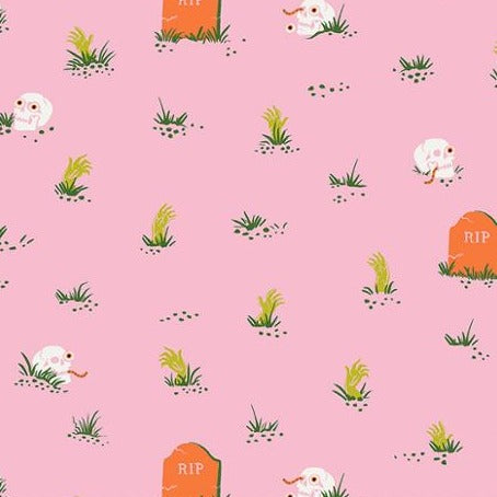 Tiny Frights Ruby Star Fabric