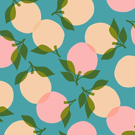 Ruby Star Society Juicy Tumbling Dark Turquoise - SALE $14/metre CAD