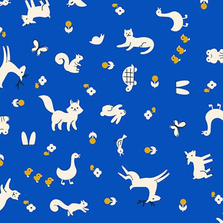 Ruby Star Society Woodland Park Gathering Teal Navy - SALE 4.5 m (5 yard) Quilt Backing $59 CAD