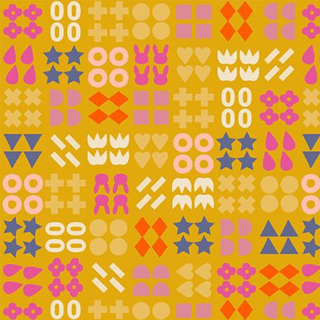 Ruby Star Society Woodland Park Shapely Goldenrod - SALE 4.5 m (5 yard) Quilt Backing $59 CAD