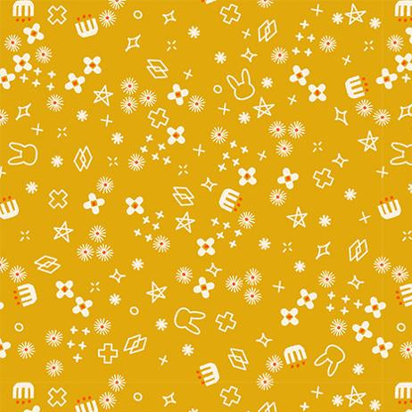 Ruby Star Society Woodland Park Bunny Bloom Goldenrod - SALE 4.5 m (5 yard) Quilt Backing $59 CAD