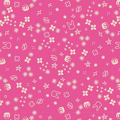 Ruby Star Society Woodland Park Bunny Bloom Raspberry - SALE 4.5 m (5 yard) Quilt Backing $59 CAD