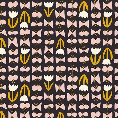 Ruby Star Society Bird is the Word Butterflies Soft Black - SALE 4.5 m (5 yard) Quilt Backing $59 CAD