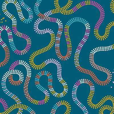 Ruby Star Society Pivot Beaded Teal - SALE 4.5 m Quilt Backing $39