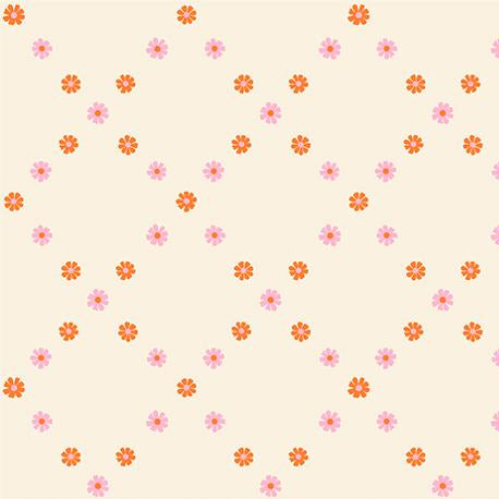 Pattern of small flowers on a beige background 