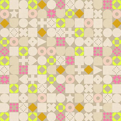 Patterned fabric with geometric shapes 