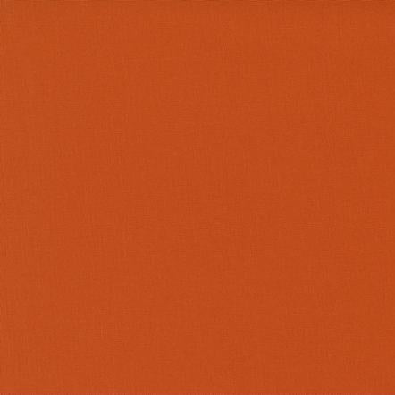 Solid orange fabric swatch with a ruler at the bottom for scale, featuring the Moda Fabrics logo.