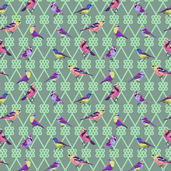 Tula Pink Moon Garden In a Finch Dusk - SALE 4.5 m (5 yard) Quilt Backing $29