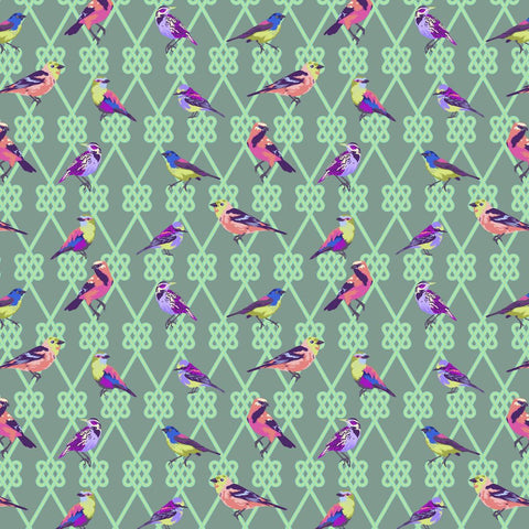 Tula Pink Moon Garden In a Finch Dusk - SALE 4.5 m (5 yard) Quilt Backing $29