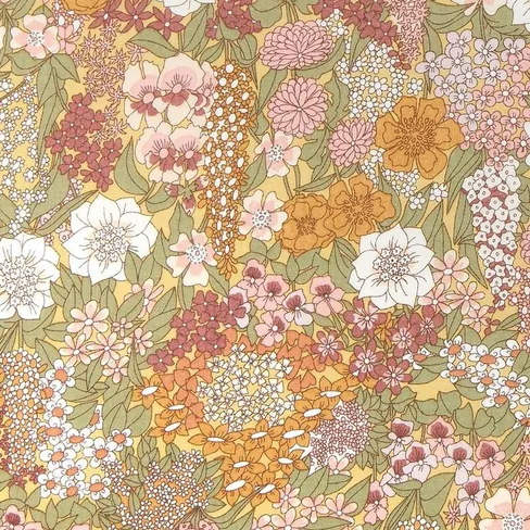 Floral patterned fabric.