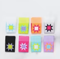 Knot + Thread Design Colourful Sawtooth Stars Woven Sew-in Labels - $14 CAD
