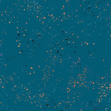 Fabric swatch with star pattern on a blue background