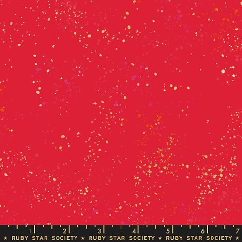 Ruby Star Society Speckled Scarlet Metallic - $22/CAD metre