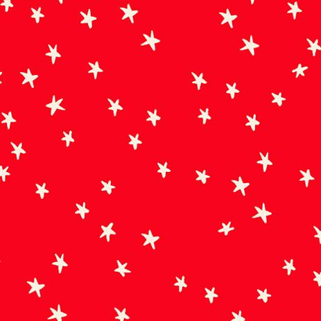 White stars on a red background 