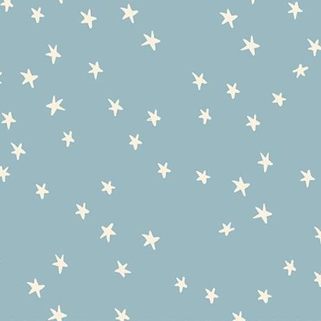 White stars on a blue background 