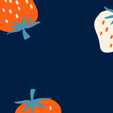Ruby Star Strawberry 108" Wide Back Navy - $36 CAD per metre