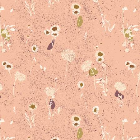Floral pattern on a pink background