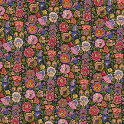 Colorful floral pattern fabric 