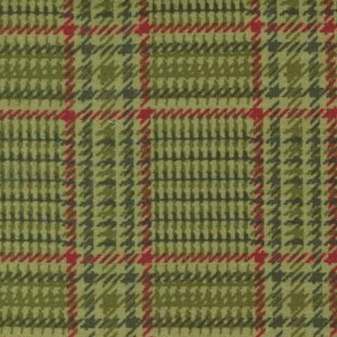 Moda Yuletide Gatherings Holiday Plaid Holly Flannel - SALE 4.5 m Quilt Backing $49