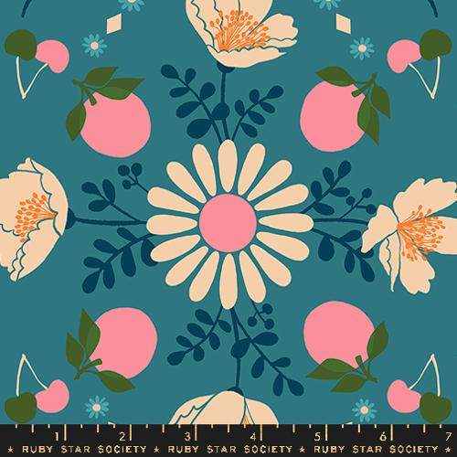 Ruby Star Society Juicy Poppy Garden Storytime  - SALE $14/metre CAD