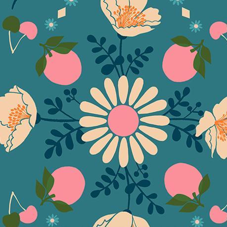 Ruby Star Society Juicy Poppy Garden Storytime  - SALE $14/metre CAD