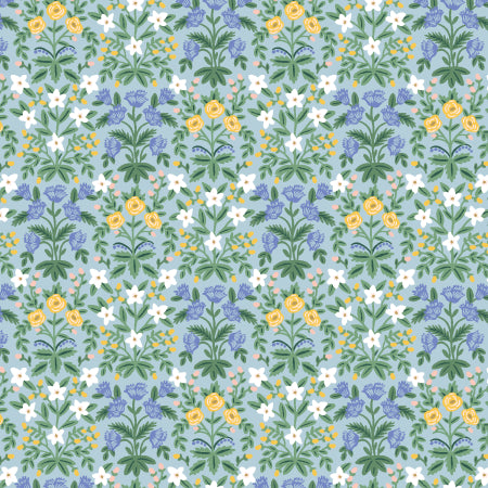Rifle Paper Co. Bramble Lottie Blue - SALE 4.5 m (5 yard) Quilt Backing $39