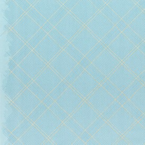 Tartan Single Border in Dusty Blue (Metallic)