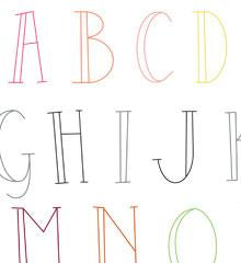 Skinny Letters Small Pack Embroidery Transfers by Sublime Stitching