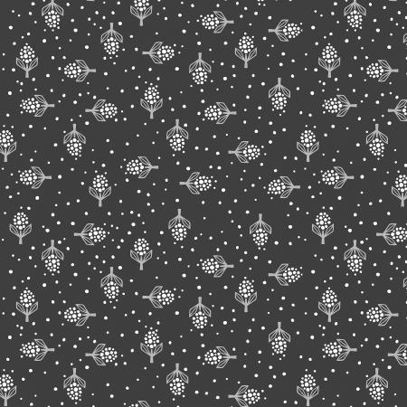 Cotton + Steel Full Moon Hyacinth in Onyx - SALE $14/m CAD